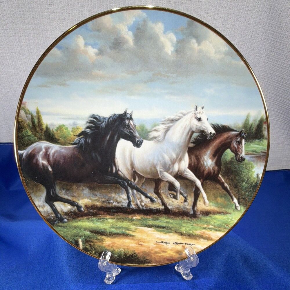 Royal Doulton Racing the Wind Horse Plate Fine Bone China